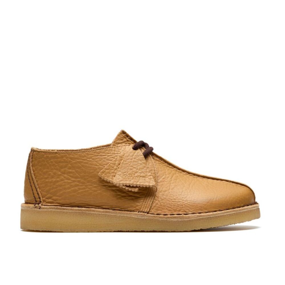 Clarks Tan Leather Desert Trek  Derby Shoes